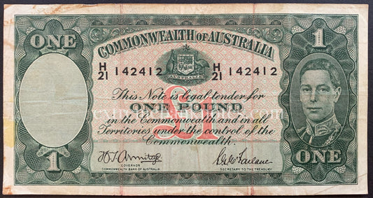 Australia 1 Pound ND (1941-1948) P-26 VF