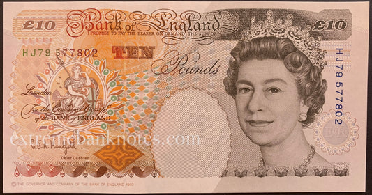 England 10 Pounds 1993 P-386a AUNC