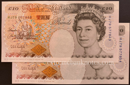 England 10 Pounds 1993 P-386a AUNC