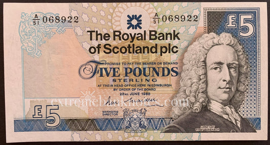 Scotland 5 Pounds Sterling 1988 P-347 UNC