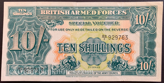 British Armed Forces 10 Shillings ND (1948) P-M21 VF