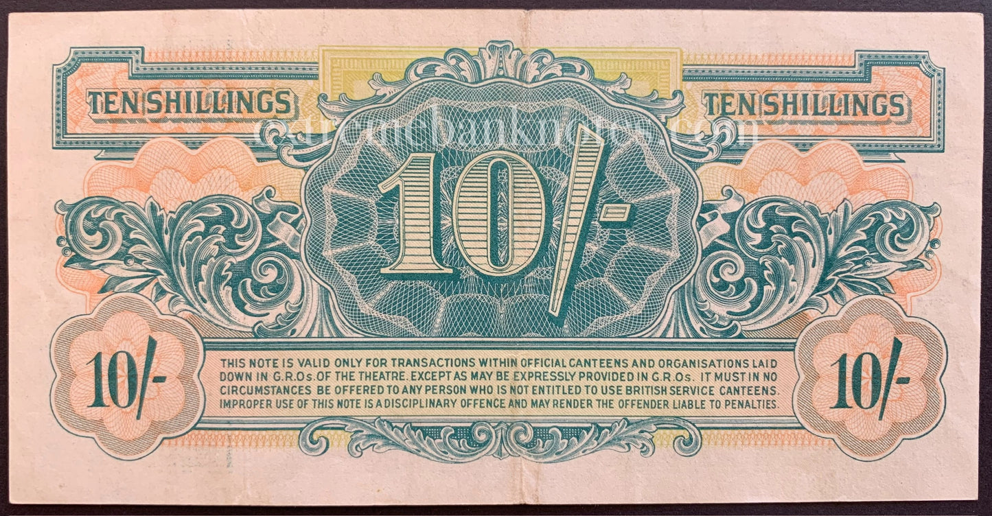 British Armed Forces 10 Shillings ND (1948) P-M21 VF