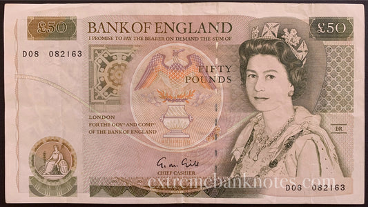 England 50 Pounds ND (1984-1986) P-381b VF