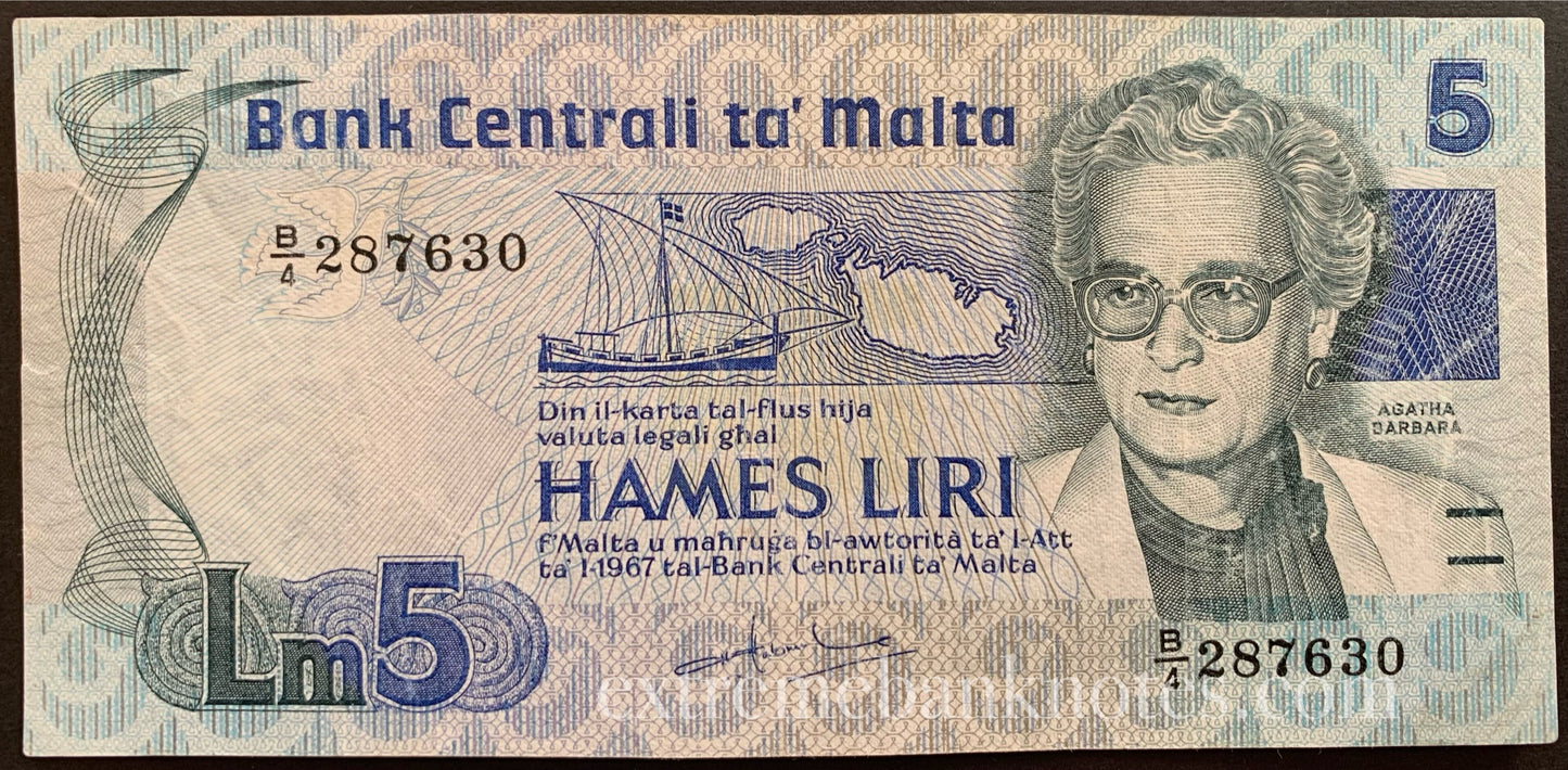 Malta 5 Liri ND (1986) P-38 VF
