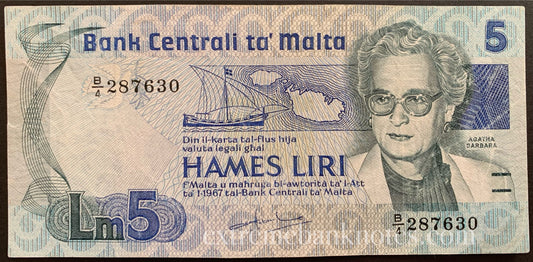 Malta 5 Liri ND (1986) P-38 VF