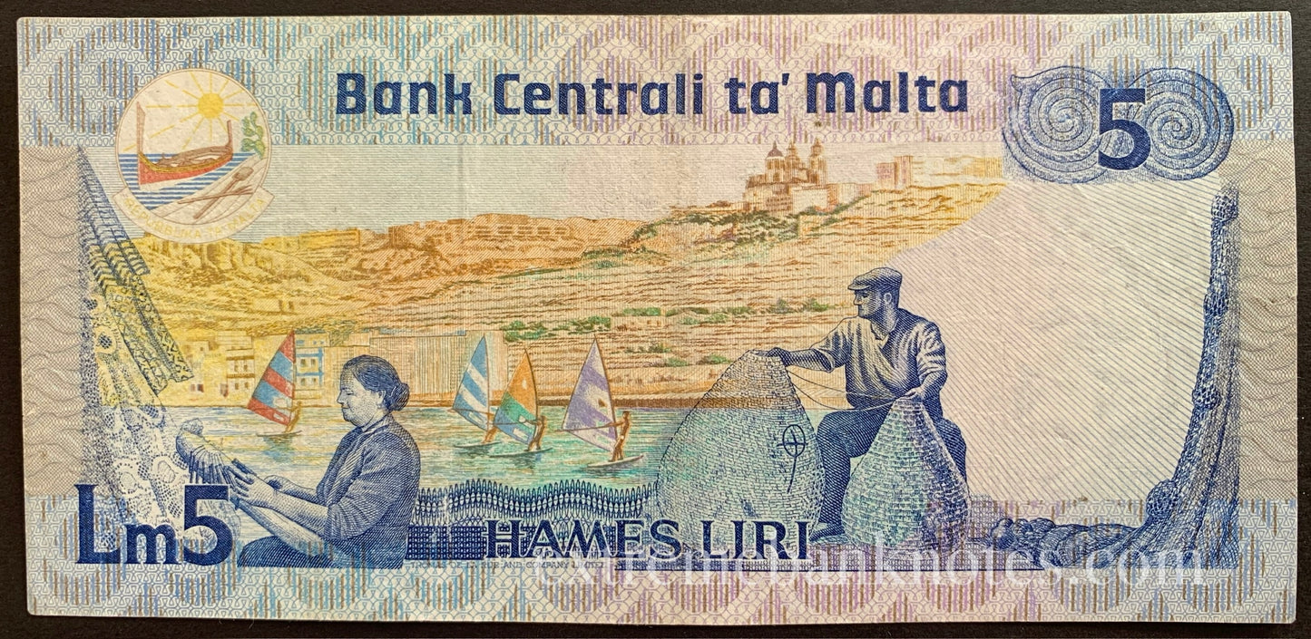 Malta 5 Liri ND (1986) P-38 VF