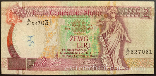 Malta 2 Liri ND (1999-2007) P-45d VF