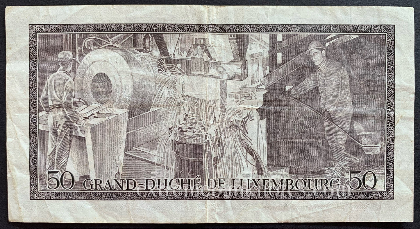 Luxembourg 50 Francs 1972 P-55a VF