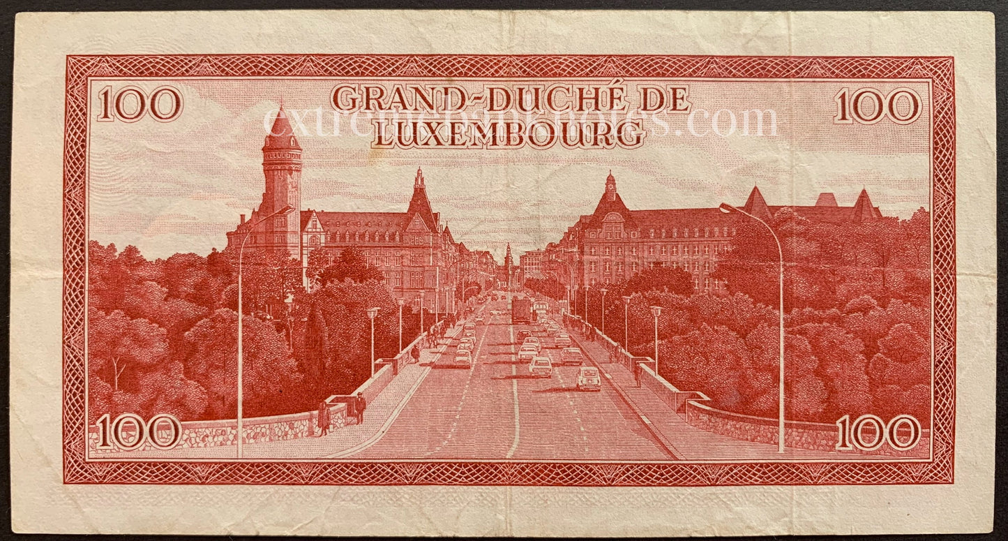 Luxembourg 100 Francs 1970 P-56 VF