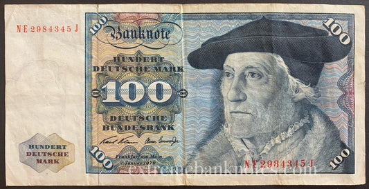 Germany 100 Mark 1970 P-34a F+/VF-