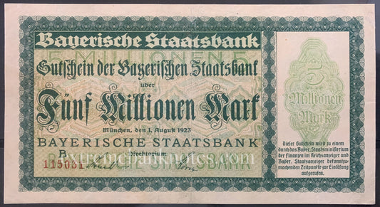 Germany 5 000 000 Mark 1923 VF