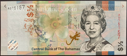 Bahamas 50 Cents 2019 P-77A UNC