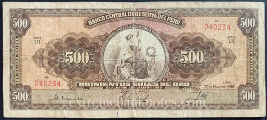 Peru 500 Soles de Oro 1966 P-79c F