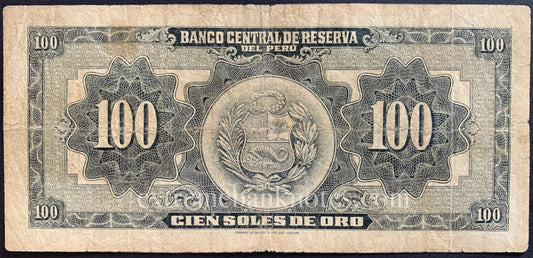 Peru 100 Soles de Oro 1961 P-79c F