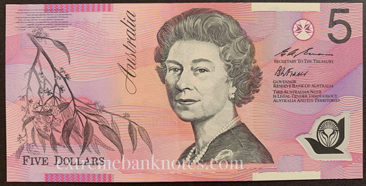 Australia 5 Dollars 1995 P-51a XF