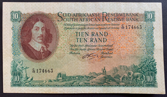 South Africa 10 Rand ND (1962) P-107b VF