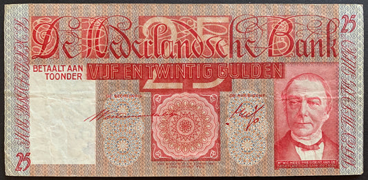 Netherlands 25 Gulden 1939 P-50 VF
