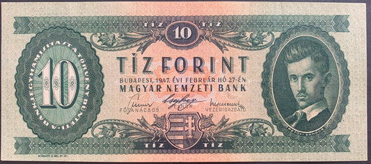 Hungary 10 Forint 1947 P-161 XF