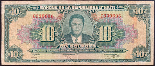 Haiti 10 Gourdes ND (1984-1985) P-242 VF