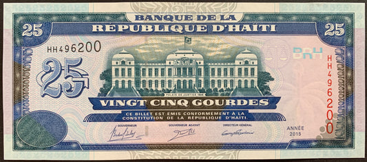 Haiti 25 Gourdes 2015 P-266f UNC