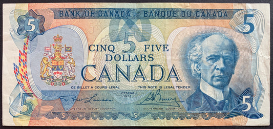 Canada 5 Dollars 1979 P-92a F+