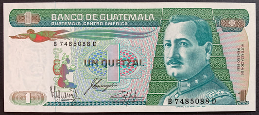 Guatemala 1 Quetzal 1985 P-66 UNC