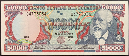 Ecuador 50000 Sucres 1999 P-130b UNC