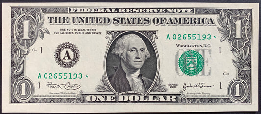 USA 1 Dollar 2003 C P-515a UNC A STAR ☆