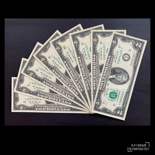 USA 2 Dollars 2013 A P-538 UNC CONSECUTIVE