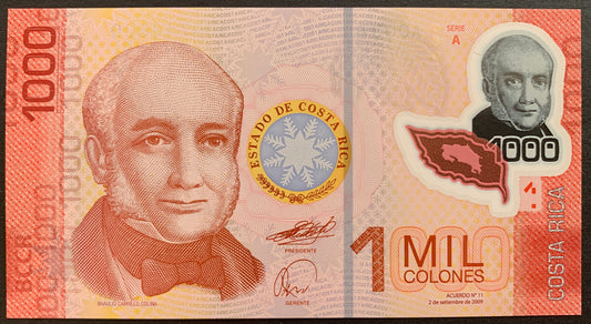 Costa Rica 1000 Colones 2009 P-274a UNC
