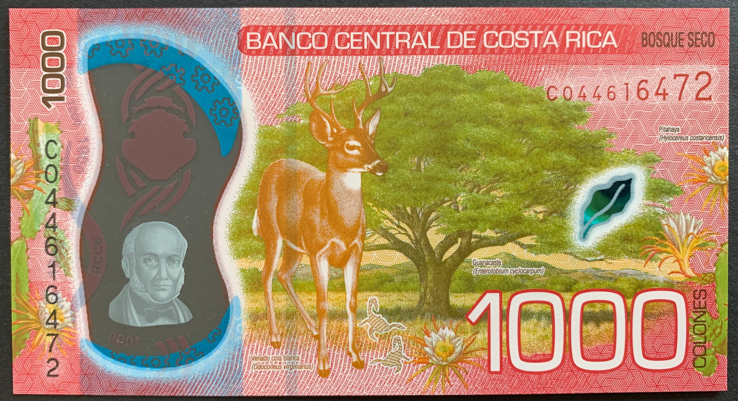 Costa Rica 1000 Colones 2019 P-280 UNC