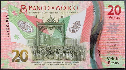 Mexico 20 Pesos 2021 TBB-B721c UNC