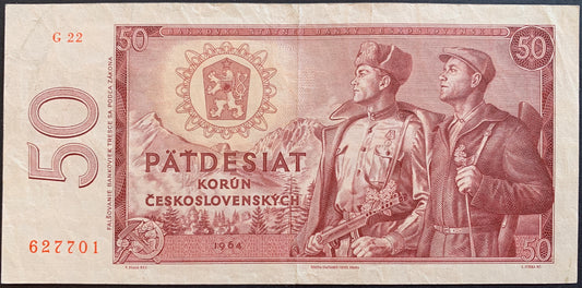 Czechoslovakia 50 Korún 1964 P-90b VF