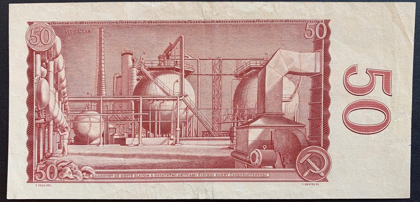 Czechoslovakia 50 Korún 1964 P-90b VF