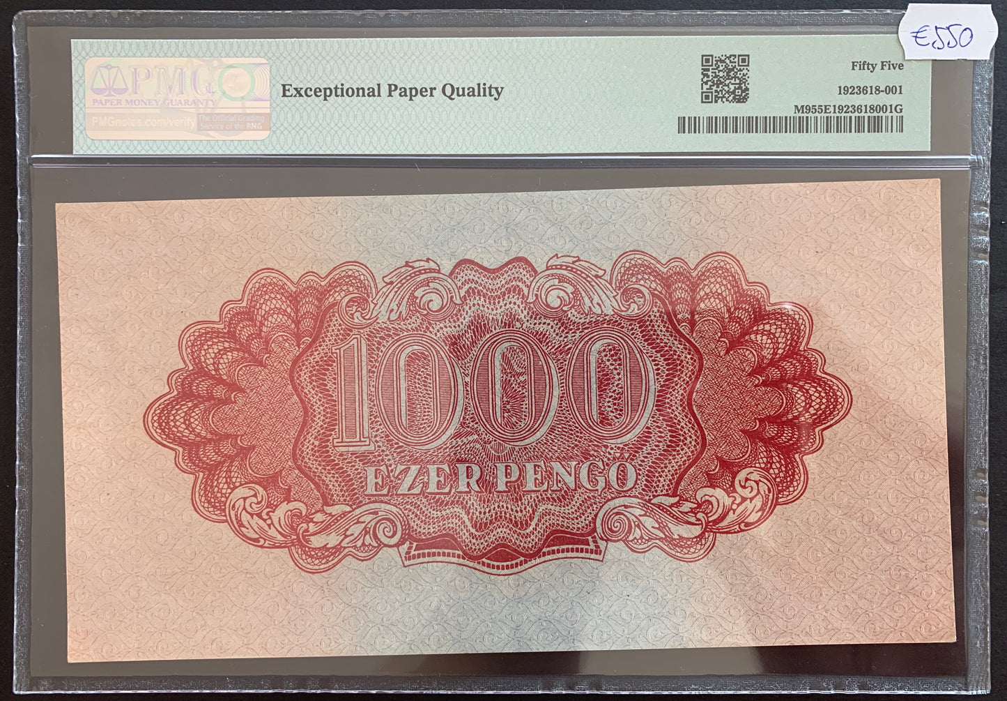 Hungary - Russian army occupation 1000 Pengő 1944 P-M9 SB400 PMG 55 EPQ AUNC