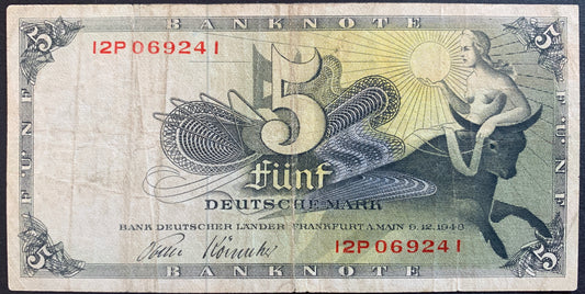 Germany 5 Deutsche Mark 1948 P-13i VF