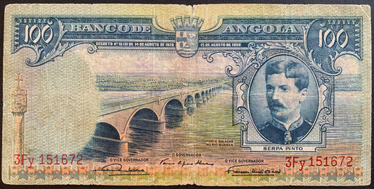 Angola 100 Escudos 1956 P-89 F