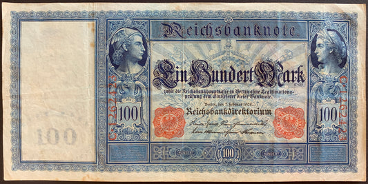 Germany 100 Mark 1908 P-35 VF