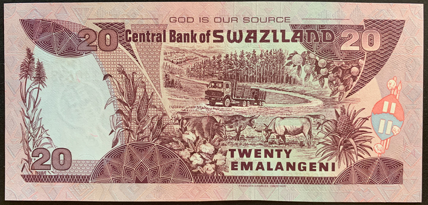 Swaziland 20 Emalangeni 2006 P-30c UNC
