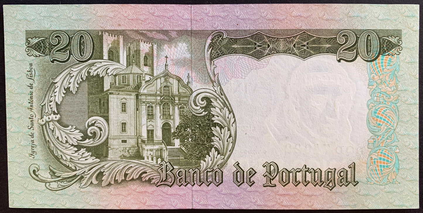 Portugal 20 Escudos 1964 P-167a UNC