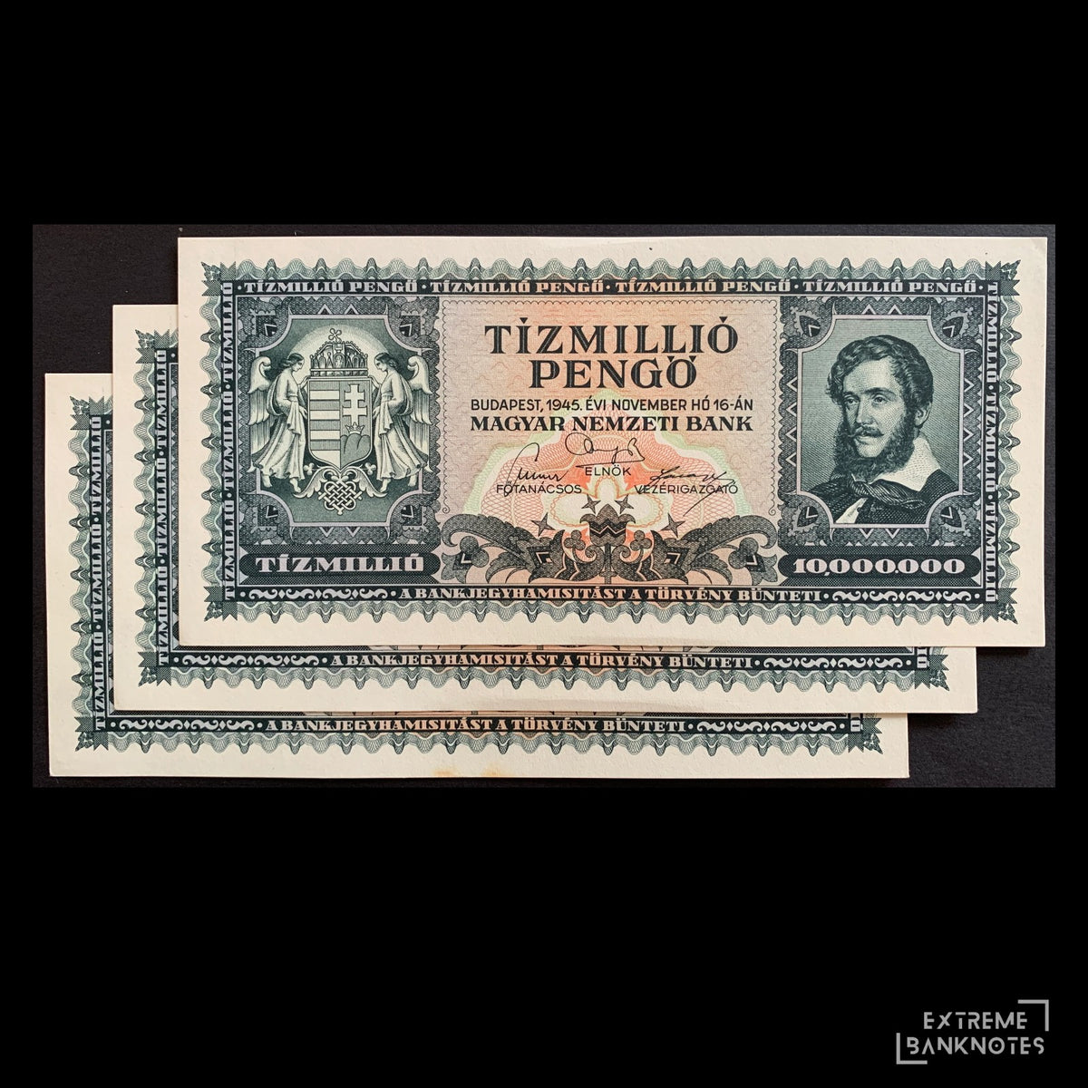 Hungary 10 million Pengő 1945 P-123 vintage hungarian hyperinflationary banknote