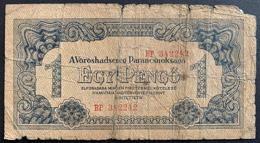 Hungary, russian occupation 1 Pengő 1944 P-M1 G