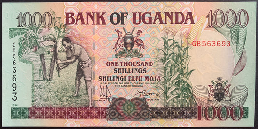 Uganda 1000 Shillings 1994 P-36a UNC face