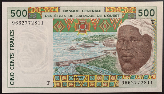 Western African States, Togo 500 Francs 1996 P-810T UNC face