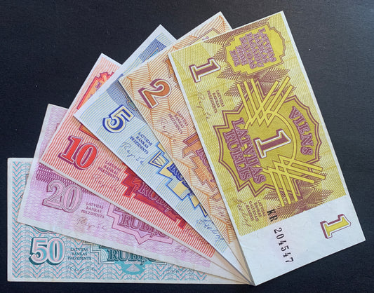 Latvia Rubļi Set