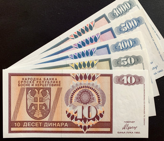 Bosnia Herzegovian Dinar Set