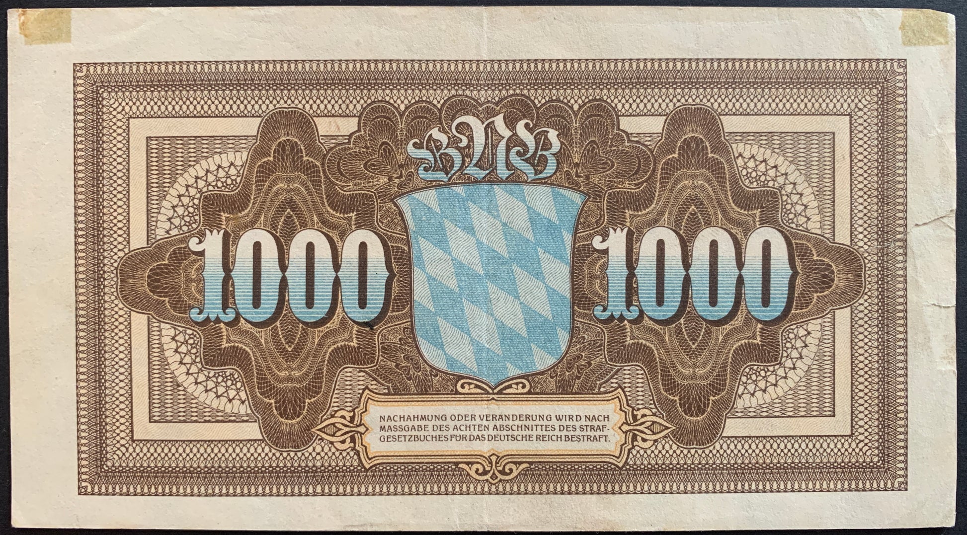 Germany 1000 Mark notgeld 1922 P-S924 back