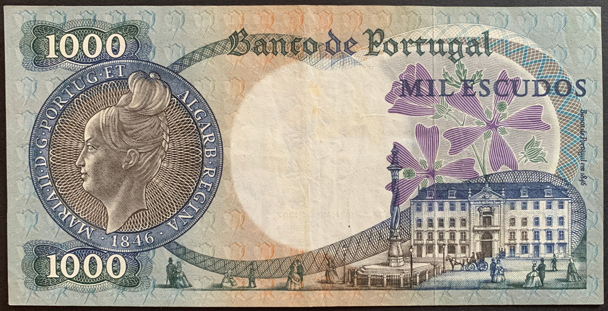 Portugal 1000 Escudos 1967 P-172a VF back