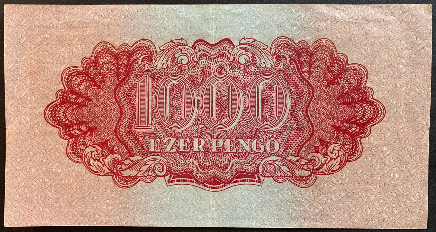 Hungary, Russian army occupation 1000 Pengő 1944 P-M9 XF