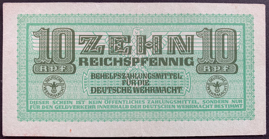 Germany 10 Reichspfennig military voucher ND (1942-1944) P-516